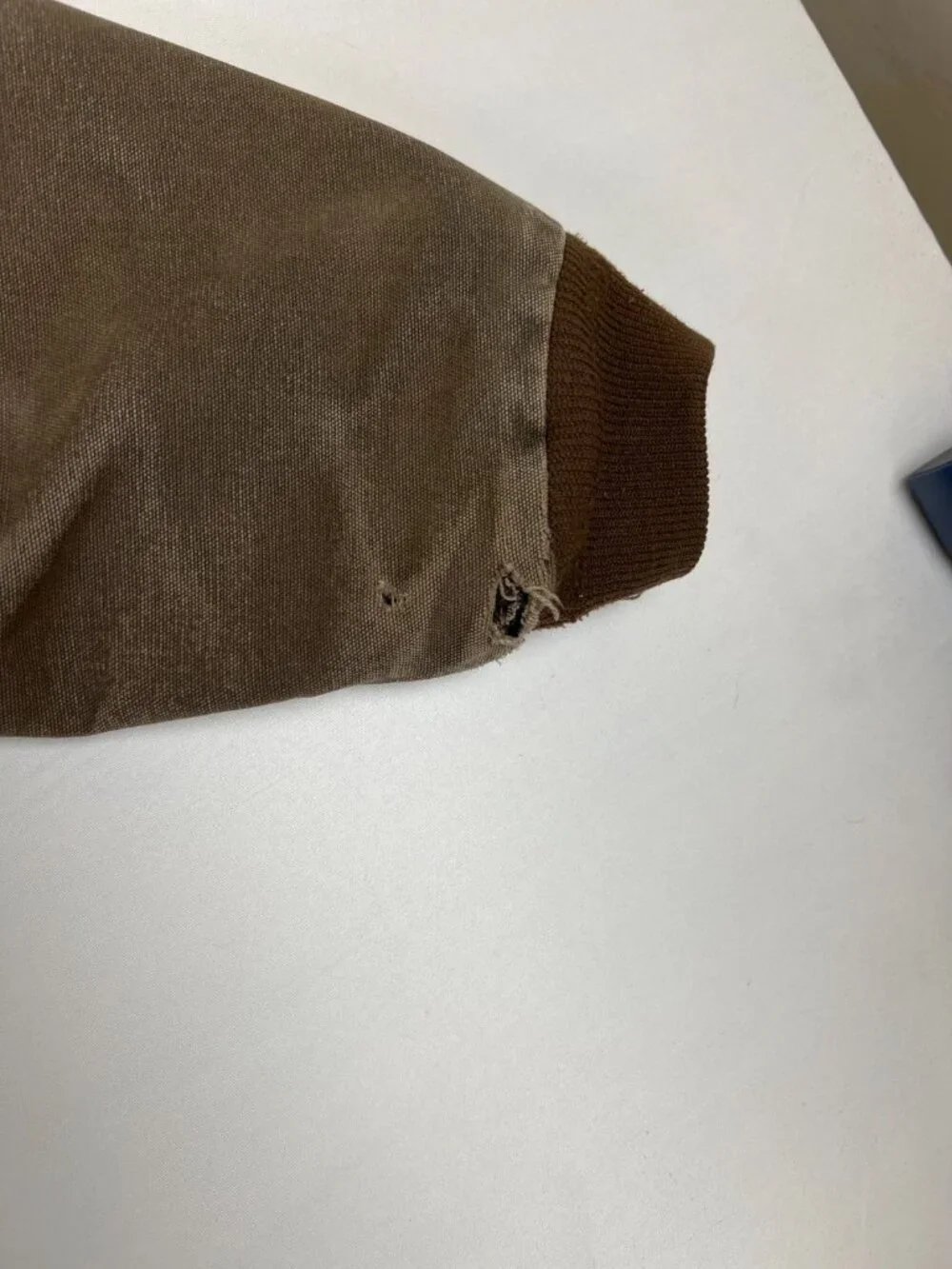 VTG Carhartt Men XLT Brown Sandstone Active Jacket Quilted Flannel Lined J14 CHT - Picture 8 of 14